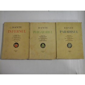 DANTE -DIVINA COMEDIE- trad.de A. MARCU ,ilustrat Mac Constantinescu -3 volume (1937-1943)